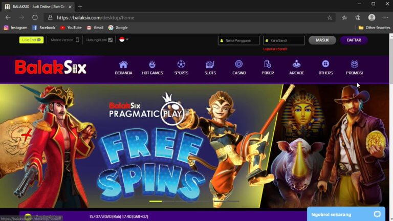 Balaksix Slot777 : Salam Gampang JP Situs Slot Gacor 777